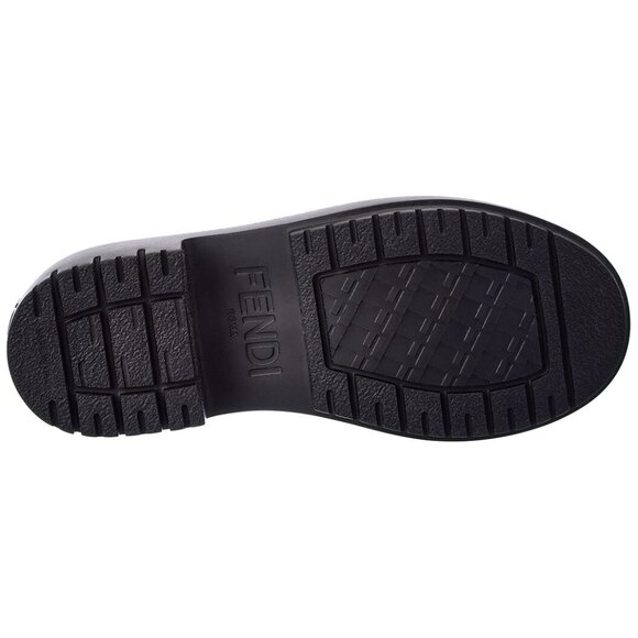 Fendi Women’s Fendigraphy Signature Logo Leather Platform Loafers - Picture 4 of 10